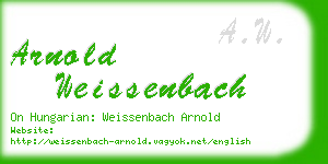 arnold weissenbach business card